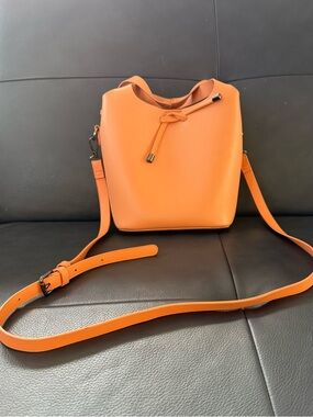 Anthropologie Vegan Leather Bucket Crossbody
